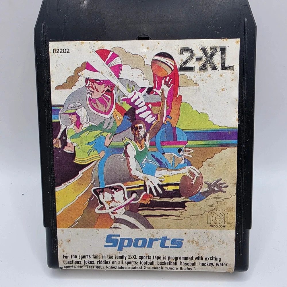 1978 Mego 2-XL Sports Quiz‎ Tape Cartridge #82202 Vintage Educational Game U